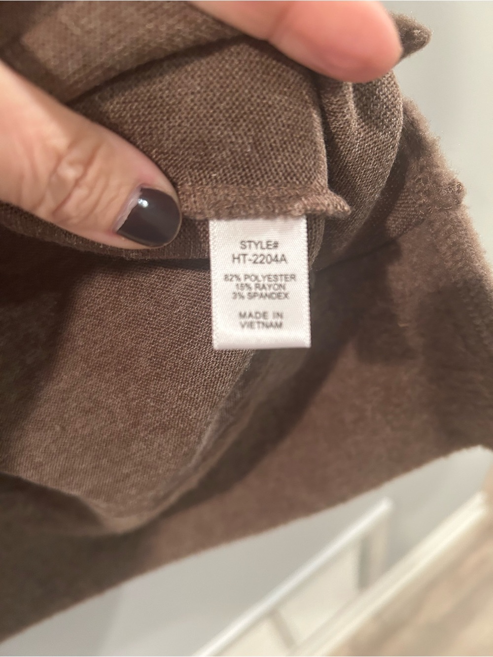 Zenana Brown Plush Crewneck Sweater - Picture 4 of 7